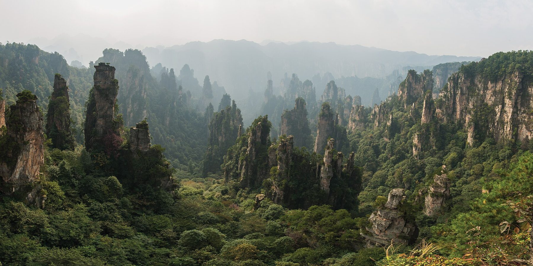 Tianzi Shan: die Quarzsandstein-Säulen von Wulingyuan